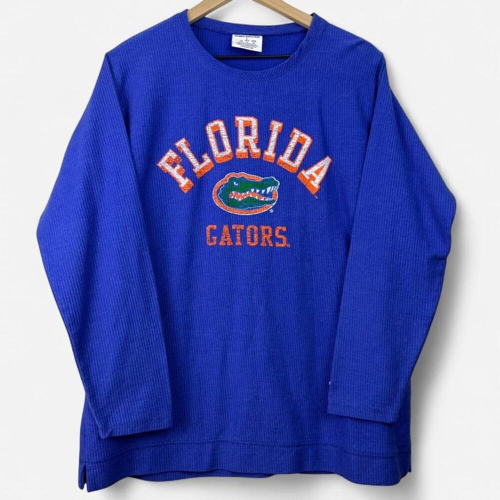 Champion florida gators blue ribbed crewneck long sleeve